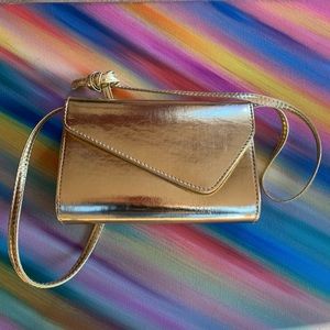 Comeco metallic gold Comeco hardside handbag
